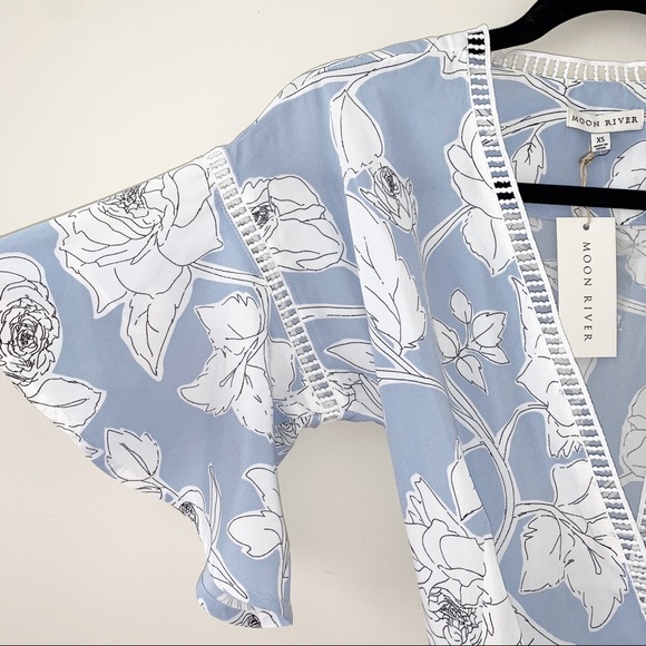 Anthropologie Moon River Floral Wrap Dress XS NWT - Picture 8 of 14